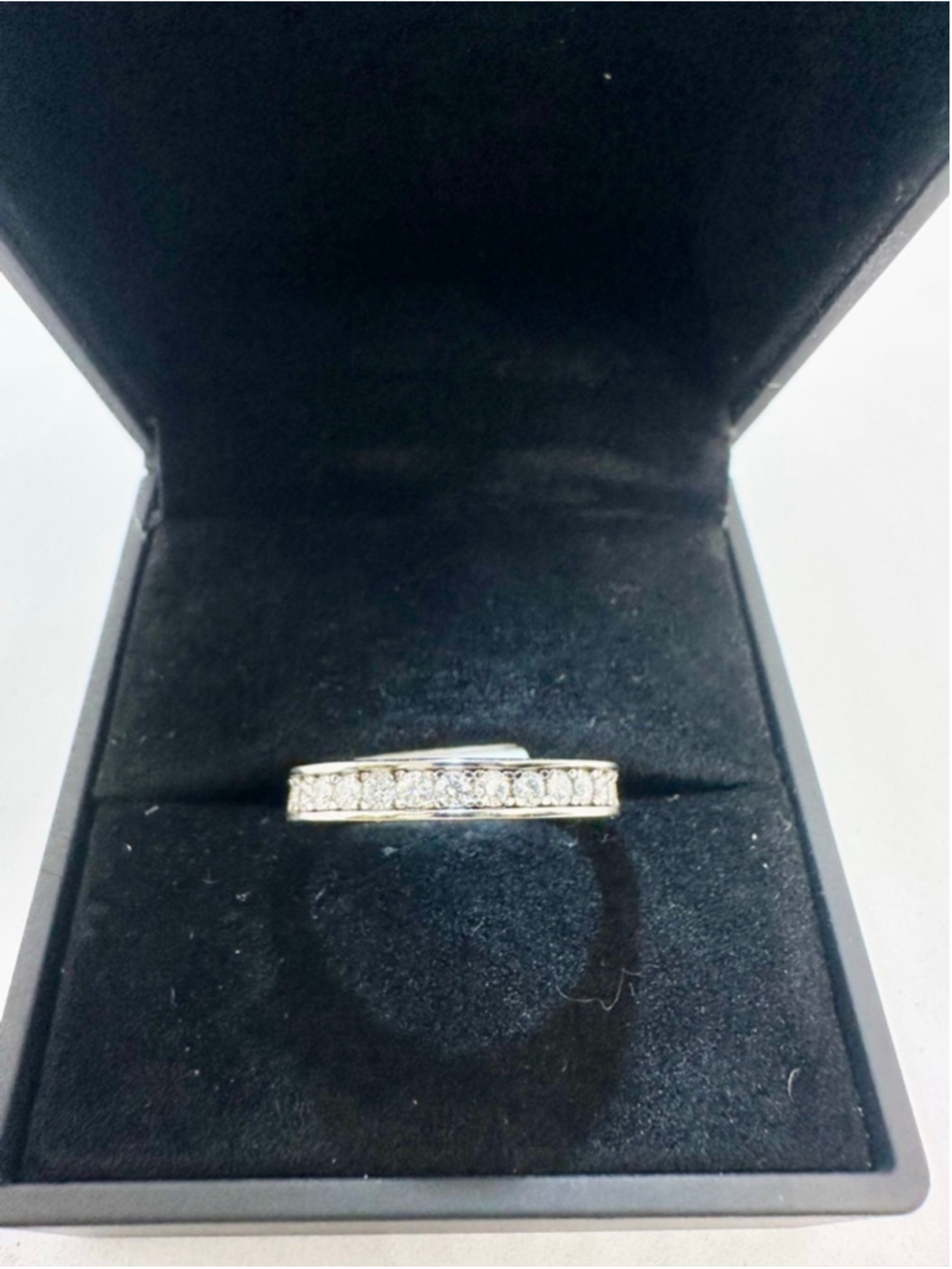 Moissanite Band Channel Set Eternity Ring Wedding Anniversary GRA 18K 925 - Picture 11 of 15